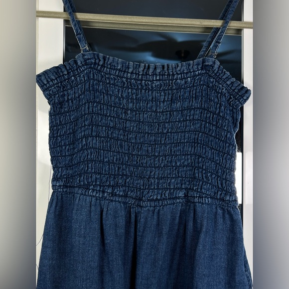 Anthropologie‎ Pilcro Chambray Wide Leg Smocked Jumpsuit Womens Size Small - Picture 6 of 10